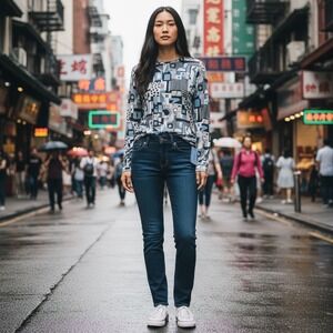 NYDJ Alina Ankle Jeans Size 8 Dark Wash Denim Lift Tuck Technology‎ NWT